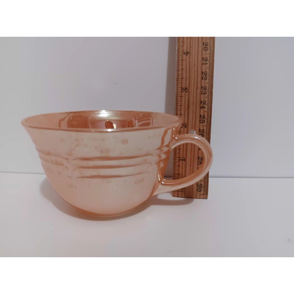Fire King Peach Lusterware Coffee Tea Cup Vintage - Picture 8 of 11